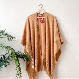 Tan boho fringe wrap